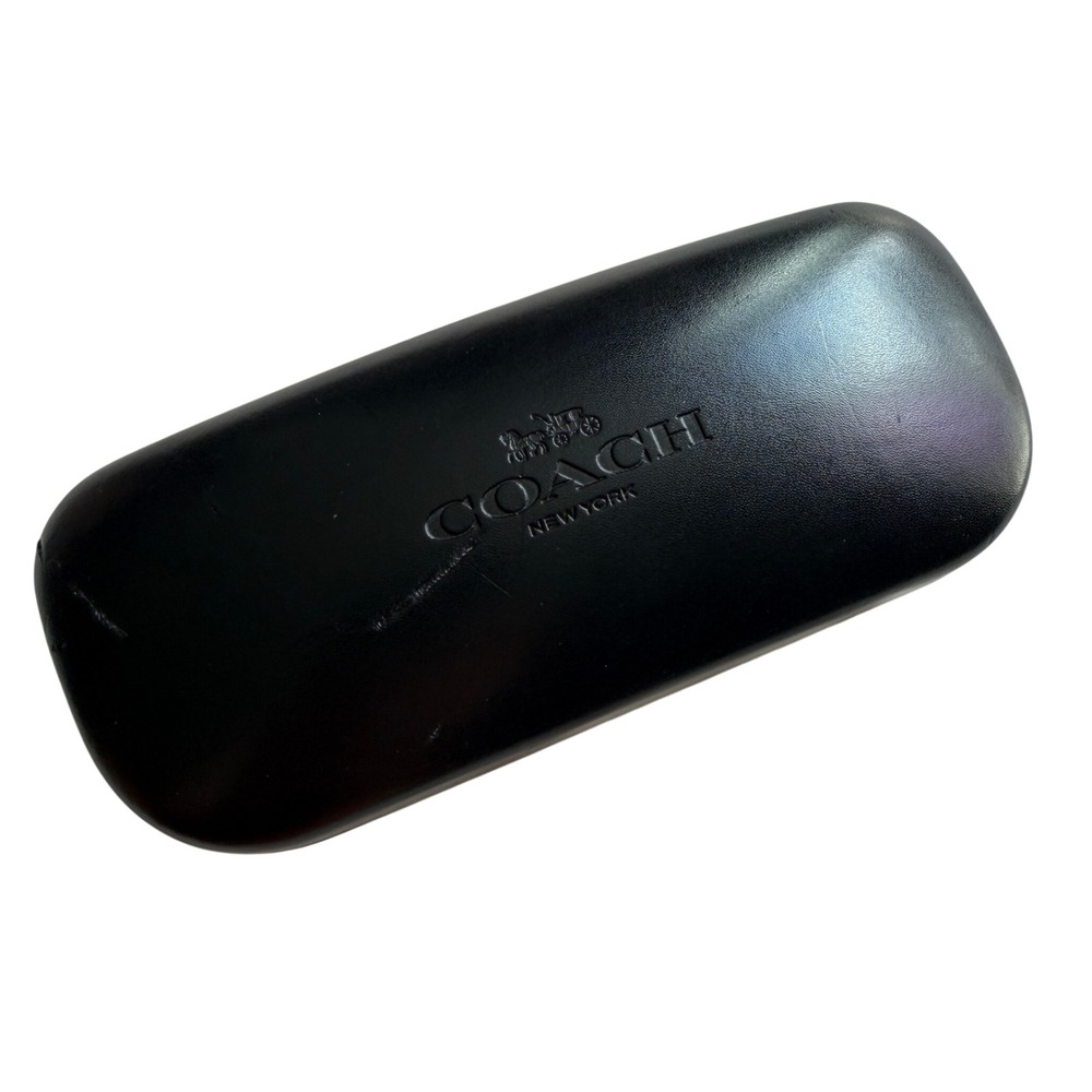 Coach New York Black Hard Clamshell Sunglasses Eyeglasses Case Logo